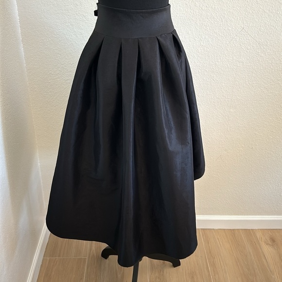 Kafe Design High Low Taffeta Skirt Black Size Small - Picture 4 of 7